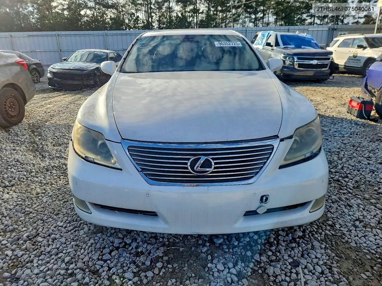 2007 Lexus Ls 460 VIN: JTHBL46F075040061 Lot: 53794546