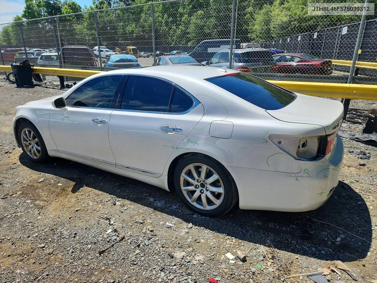 2007 Lexus Ls 460 VIN: JTHBL46F575039312 Lot: 58723356