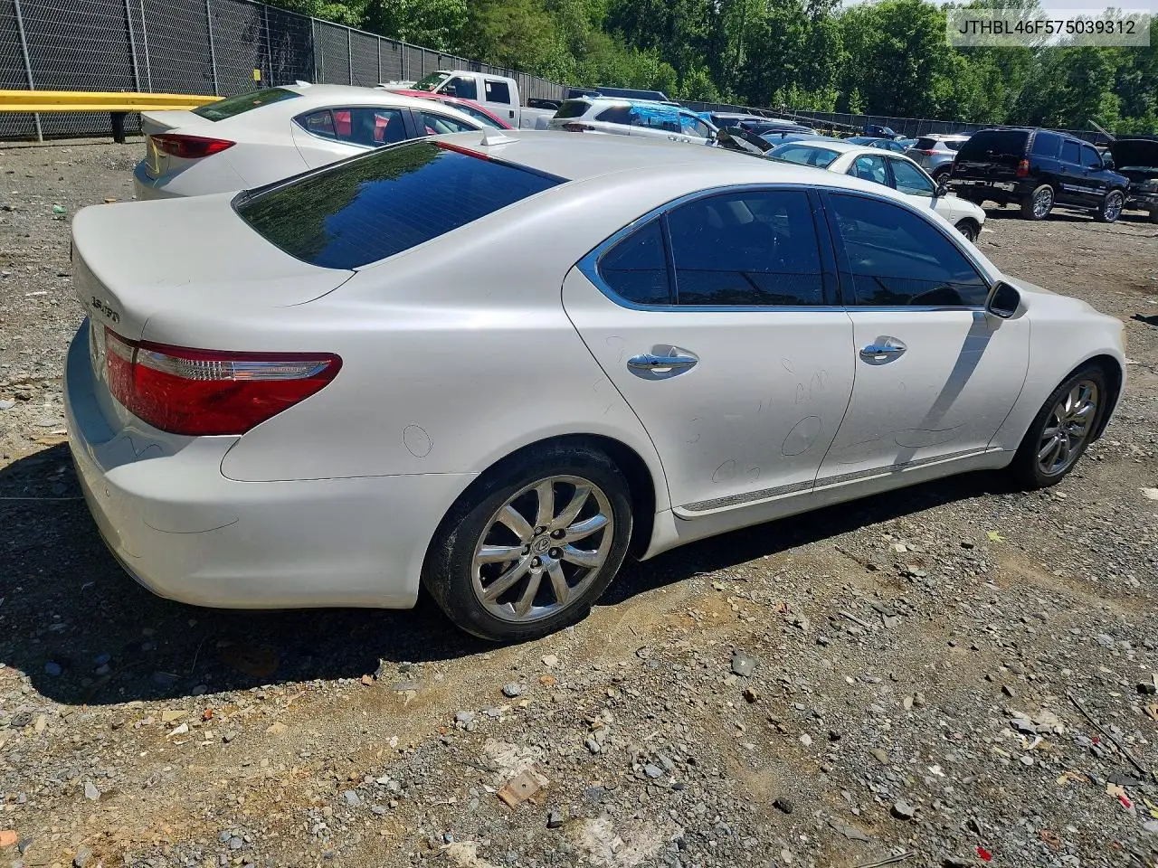 2007 Lexus Ls 460 VIN: JTHBL46F575039312 Lot: 58723356