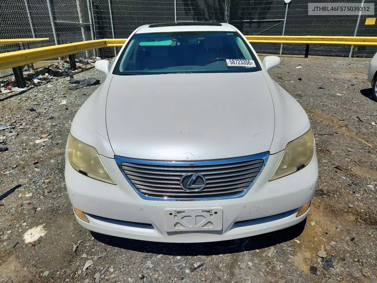 2007 Lexus Ls 460 VIN: JTHBL46F575039312 Lot: 58723356