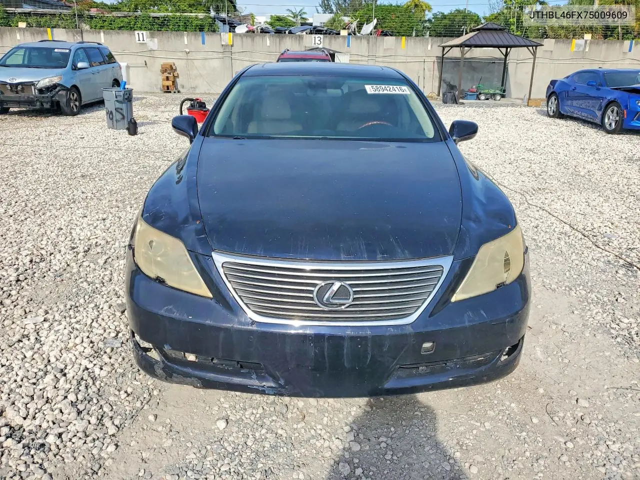 2007 Lexus Ls 460 VIN: JTHBL46FX75009609 Lot: 58942416