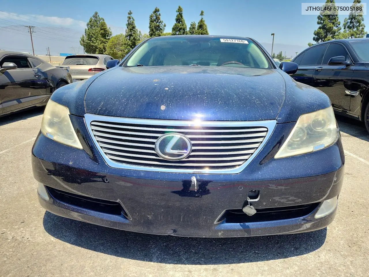 2007 Lexus Ls 460L VIN: JTHGL46F675005188 Lot: 59127166