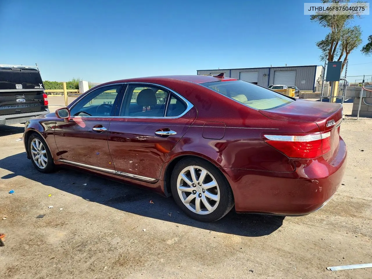 2007 Lexus Ls 460 VIN: JTHBL46F875040275 Lot: 59184976