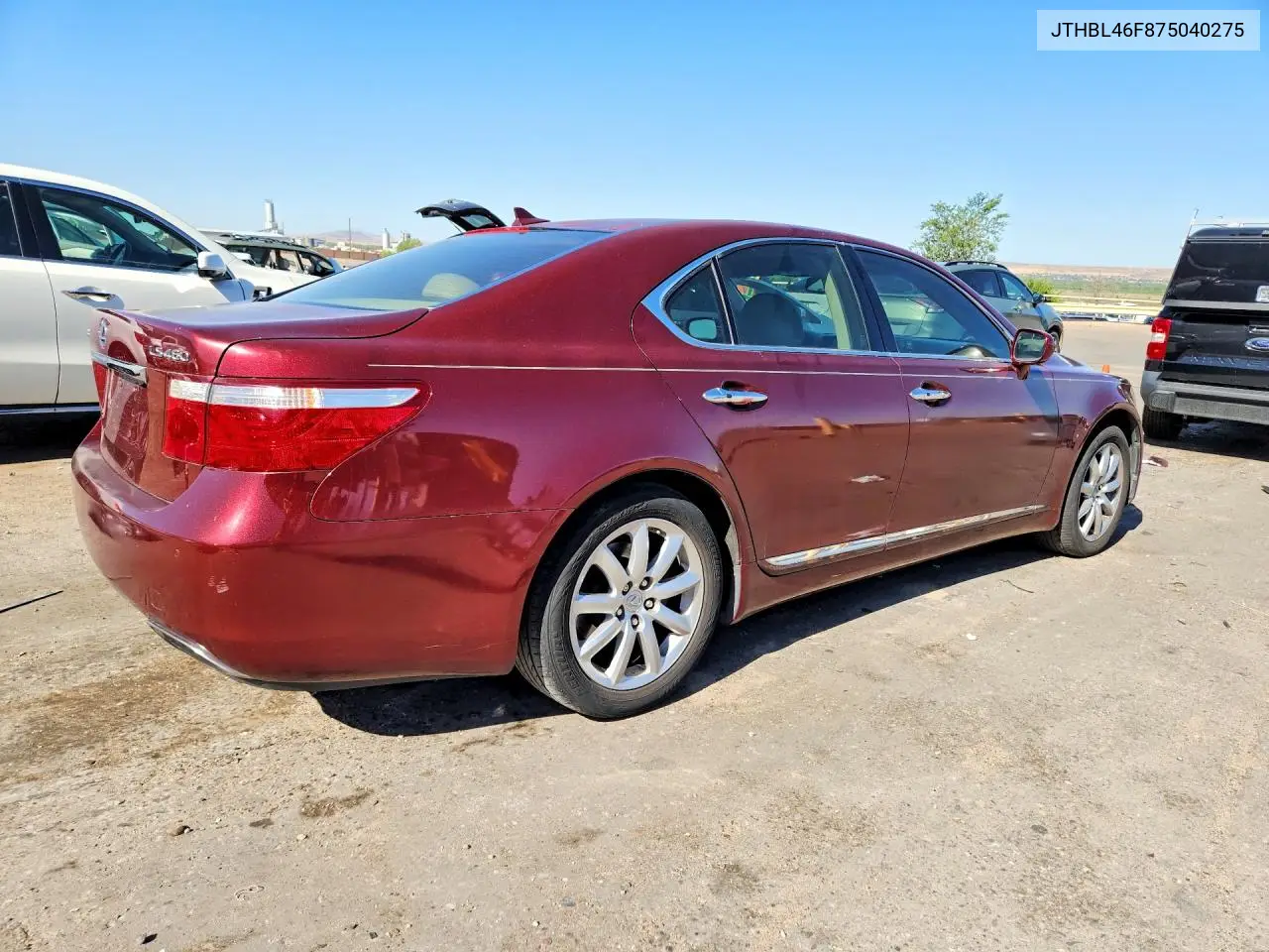 2007 Lexus Ls 460 VIN: JTHBL46F875040275 Lot: 59184976