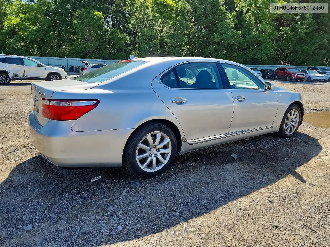 2007 Lexus Ls 460L VIN: JTHGL46F675012450 Lot: 60031186