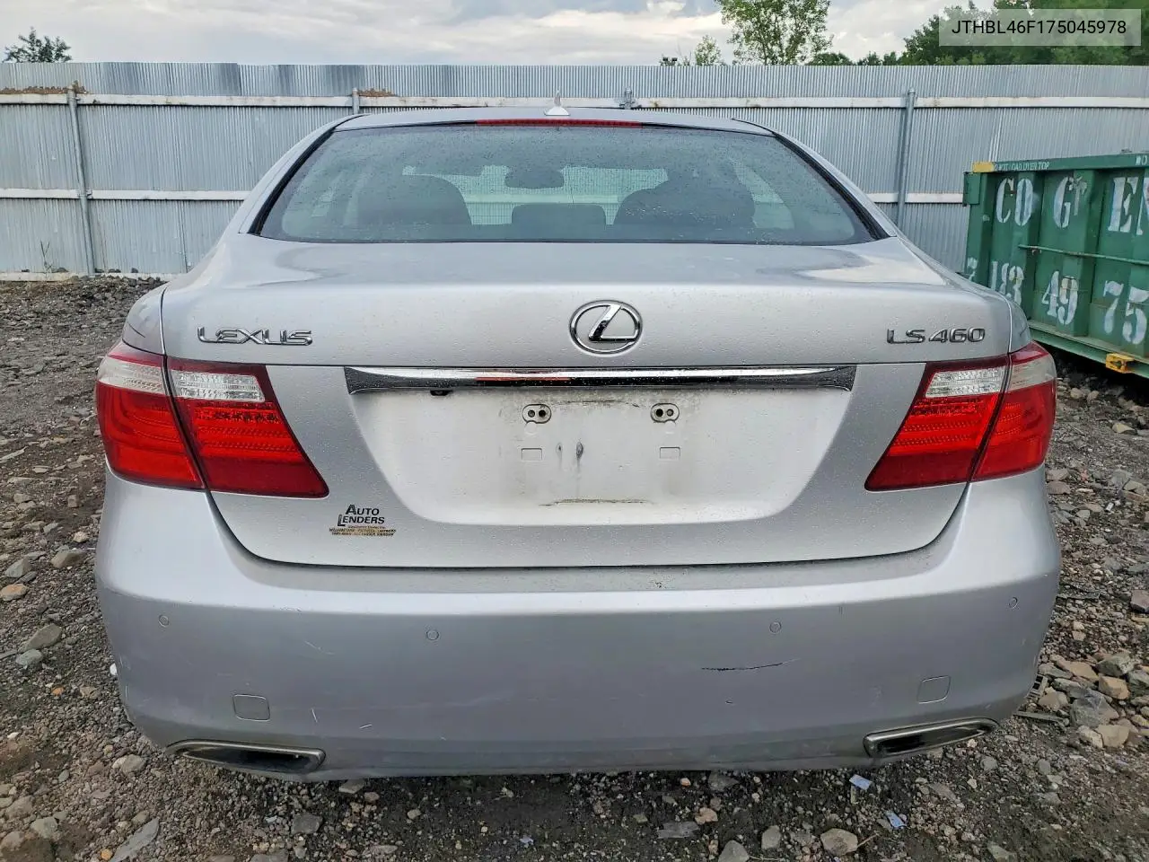2007 Lexus Ls 460 VIN: JTHBL46F175045978 Lot: 60057926