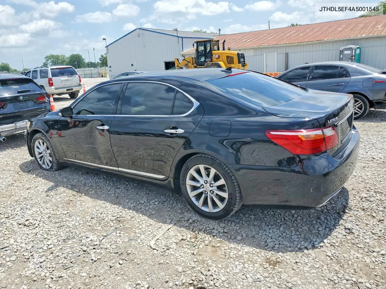 2010 Lexus Ls 460L VIN: JTHDL5EF4A5001545 Lot: 58850236