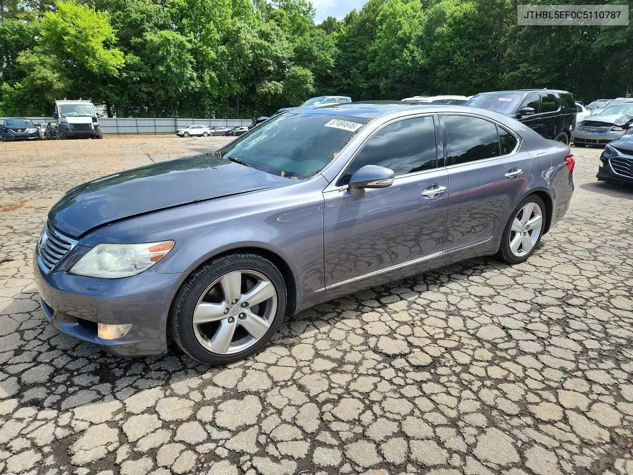 2012 Lexus Ls 460 VIN: JTHBL5EF0C5110787 Lot: 57494646