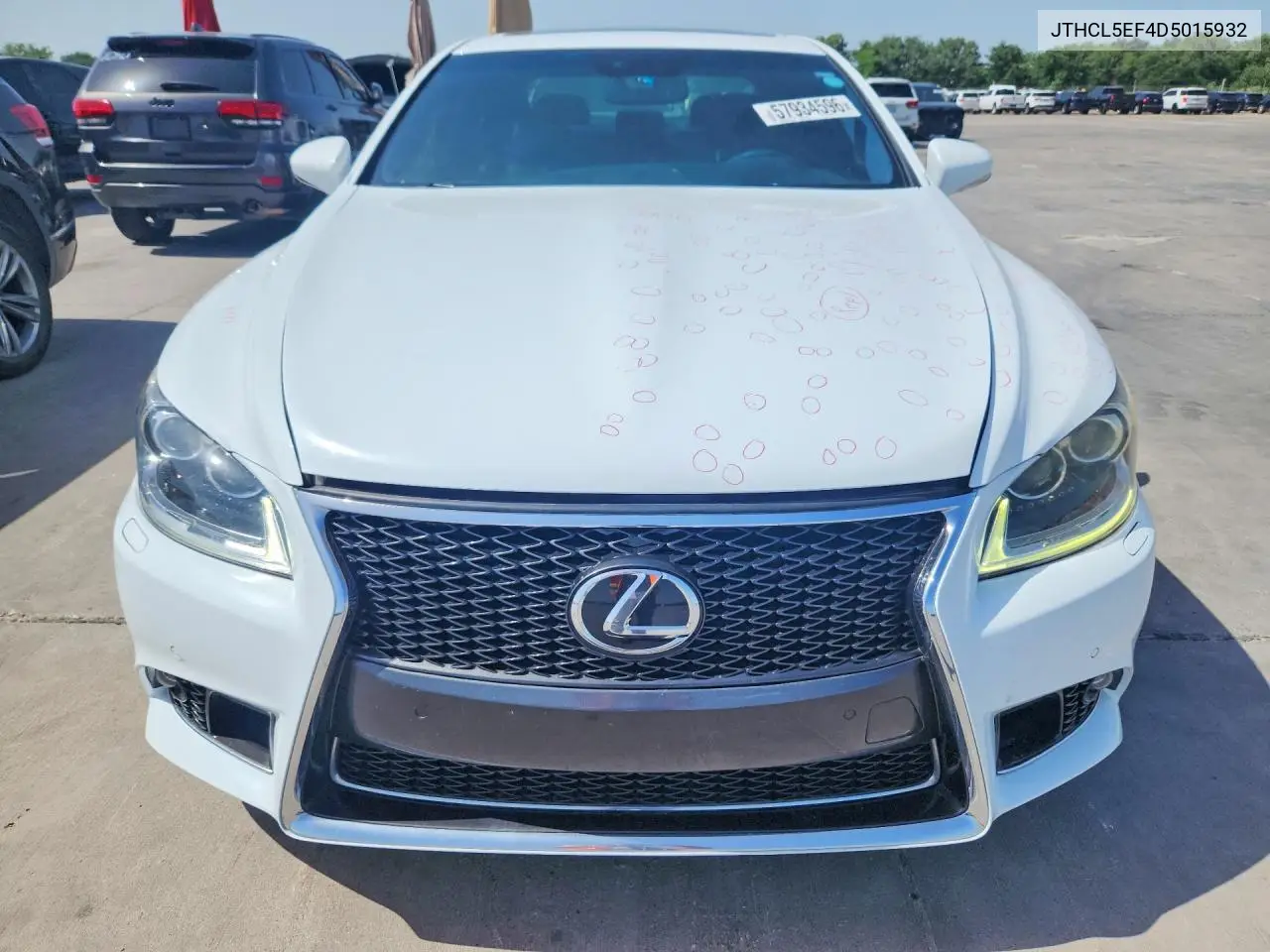 2013 Lexus Ls 460 VIN: JTHCL5EF4D5015932 Lot: 57934596