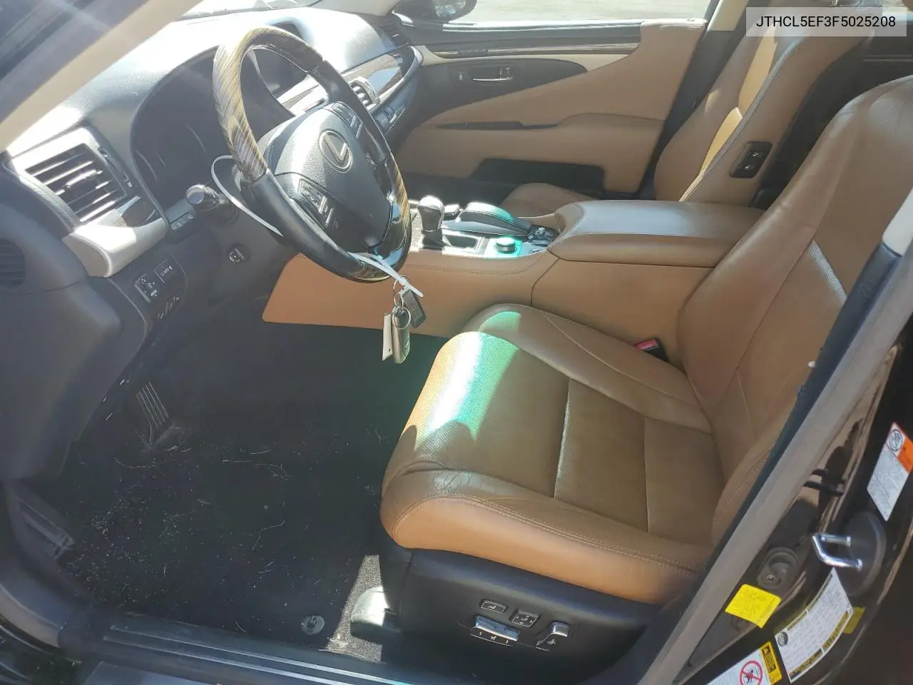 2015 Lexus Ls 460 VIN: JTHCL5EF3F5025208 Lot: 59785585
