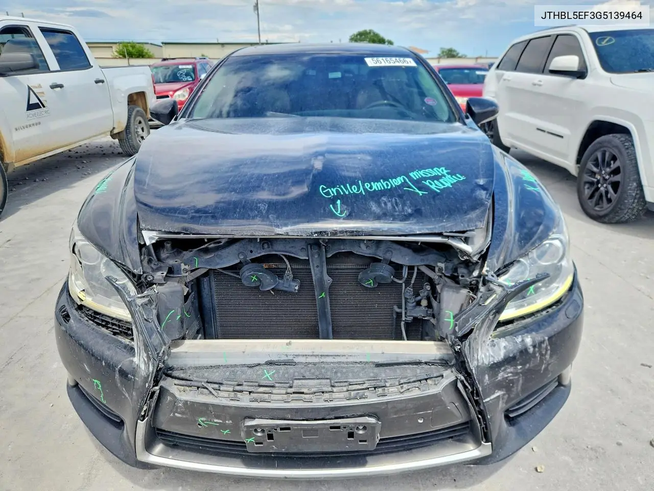 2016 Lexus Ls 460 VIN: JTHBL5EF3G5139464 Lot: 56165466
