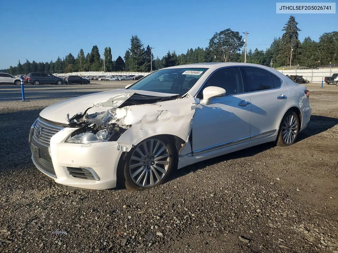 2016 Lexus Ls 460 VIN: JTHCL5EF2G5026741 Lot: 61240466