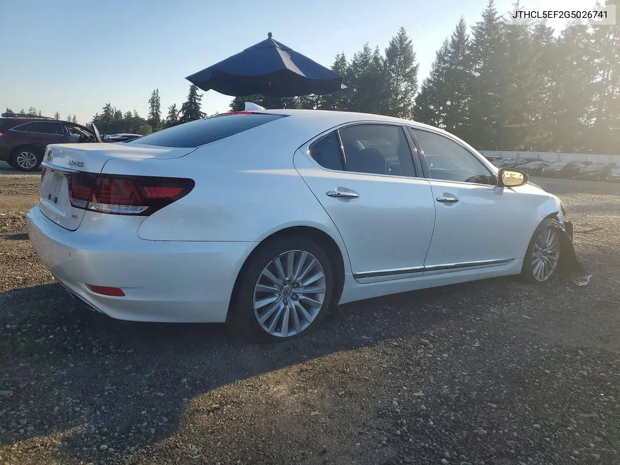 2016 Lexus Ls 460 VIN: JTHCL5EF2G5026741 Lot: 61240466