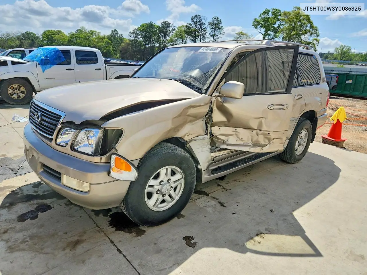 2000 Lexus Lx 470 Base VIN: JT6HT00W3Y0086325 Lot: 48484886