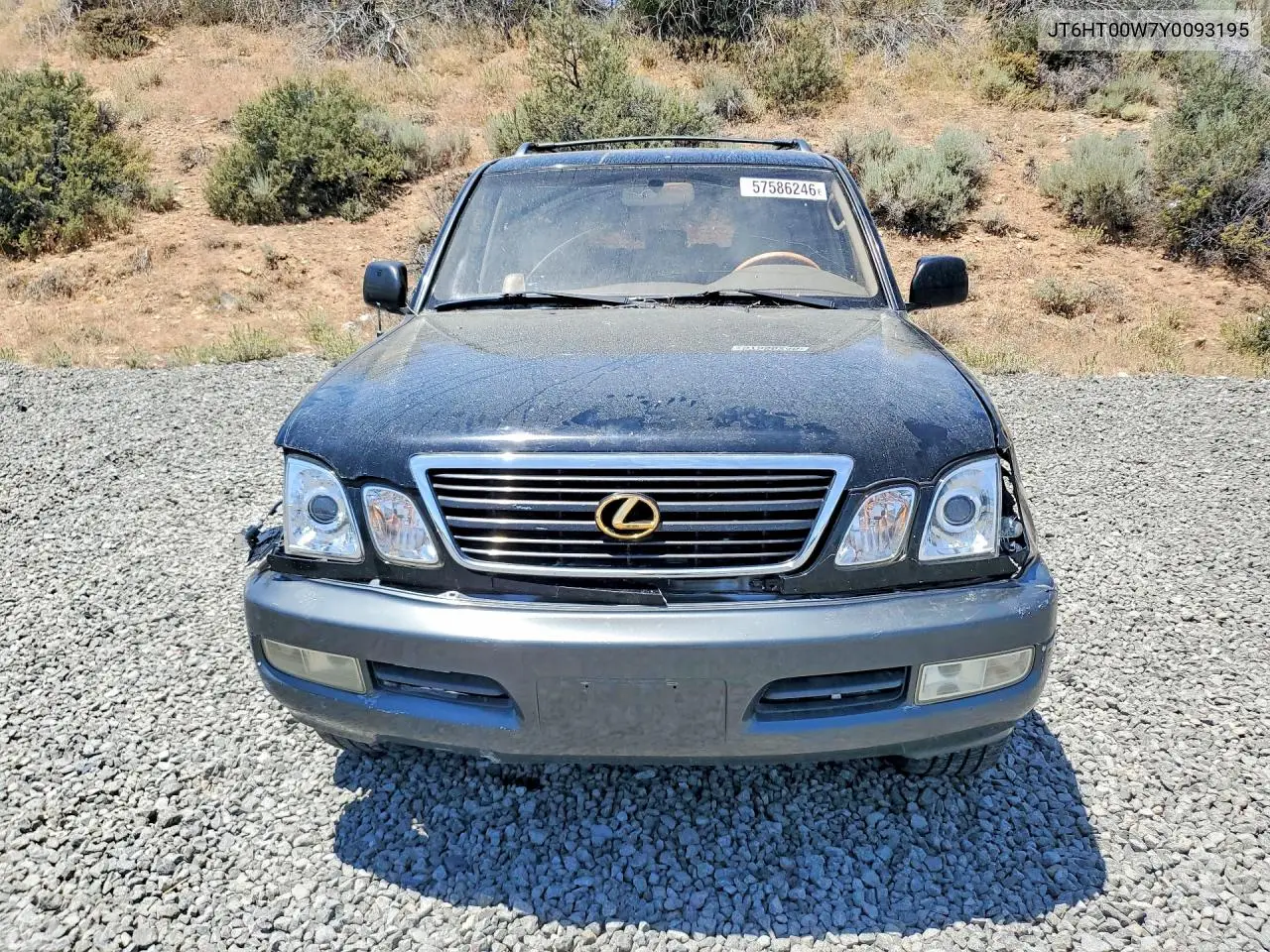 2000 Lexus Lx 470 VIN: JT6HT00W7Y0093195 Lot: 57586246
