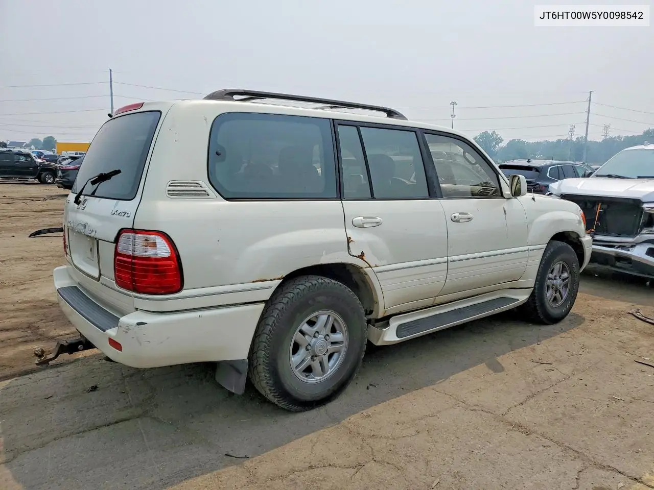 2000 Lexus Lx 470 VIN: JT6HT00W5Y0098542 Lot: 61555776