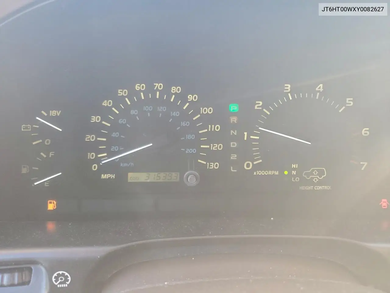 2000 Lexus Lx 470 VIN: JT6HT00WXY0082627 Lot: 73646935