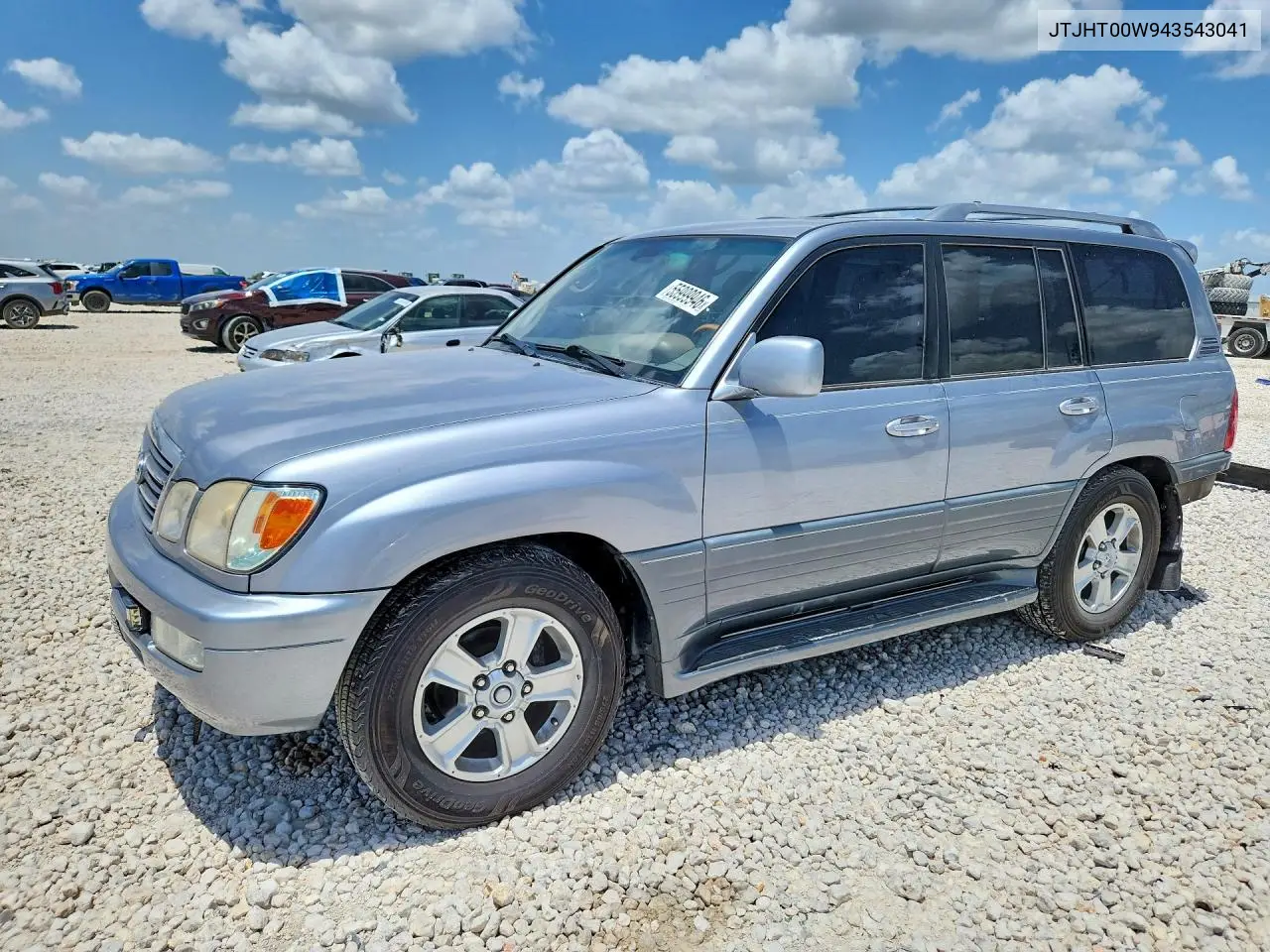 2004 Lexus Lx 470 VIN: JTJHT00W943543041 Lot: 55999946
