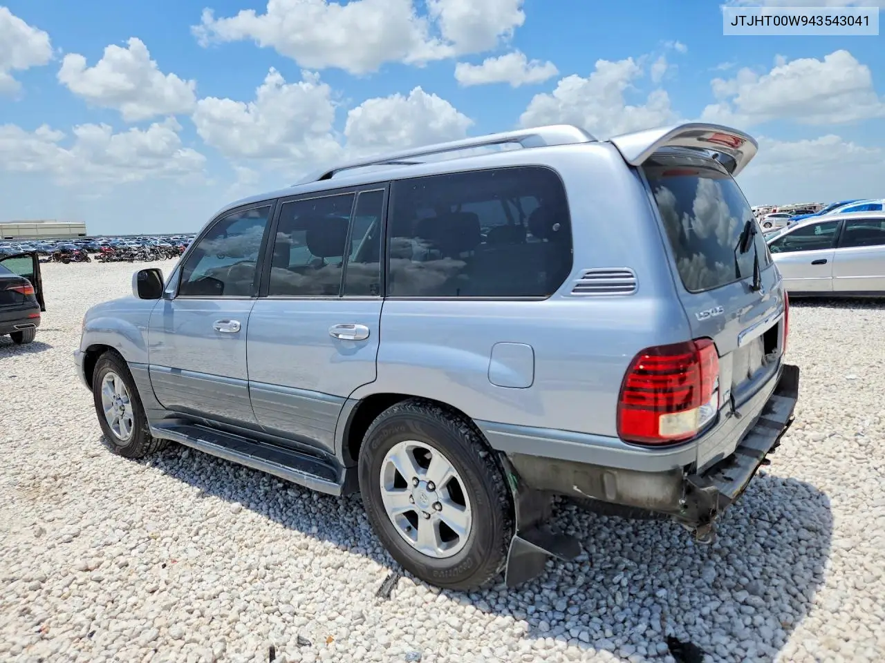 2004 Lexus Lx 470 VIN: JTJHT00W943543041 Lot: 55999946