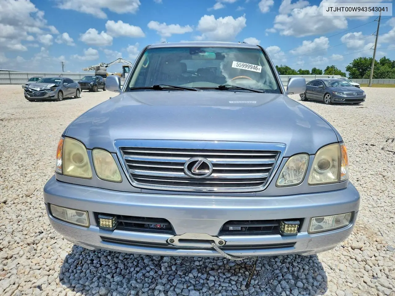 2004 Lexus Lx 470 VIN: JTJHT00W943543041 Lot: 55999946