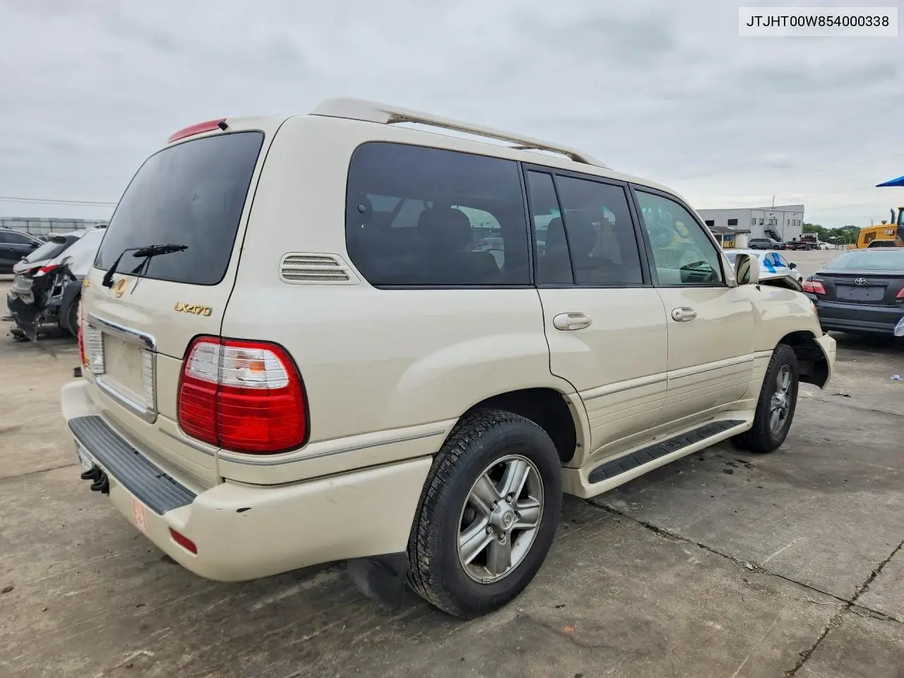 2005 Lexus Lx 470 VIN: JTJHT00W854000338 Lot: 52015206