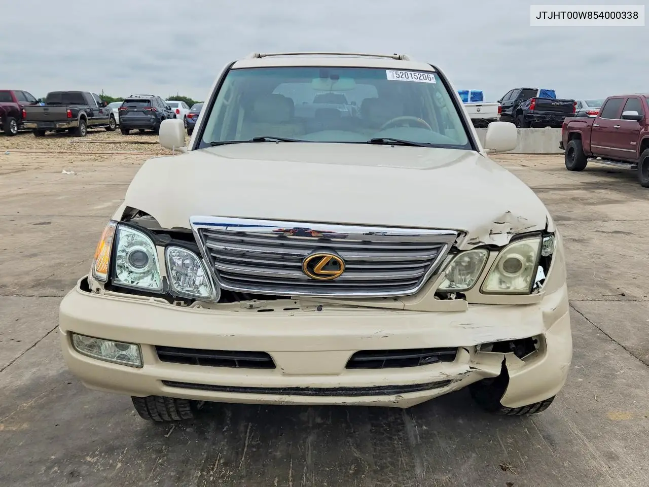 2005 Lexus Lx 470 VIN: JTJHT00W854000338 Lot: 52015206