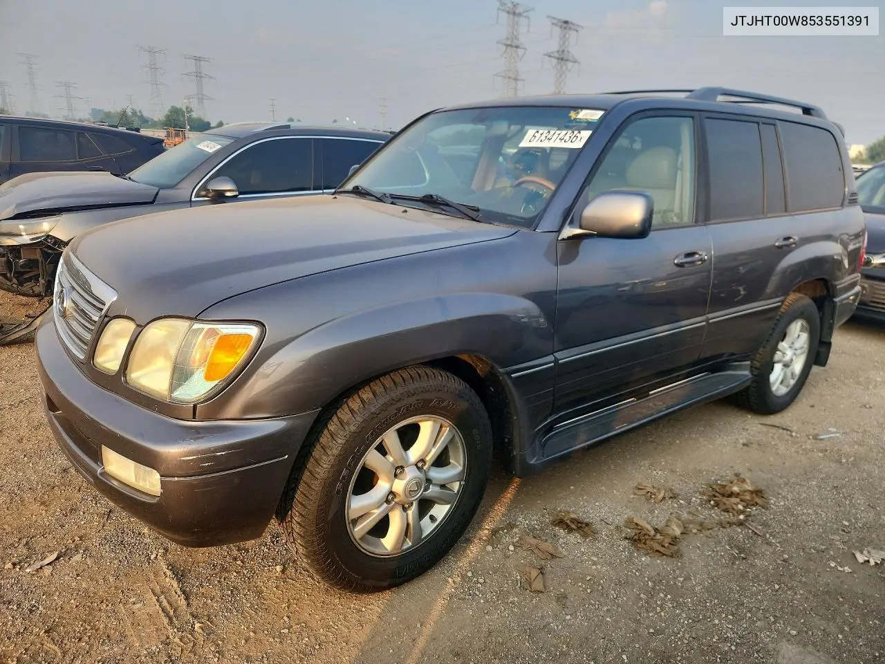 2005 Lexus Lx 470 VIN: JTJHT00W853551391 Lot: 61341436