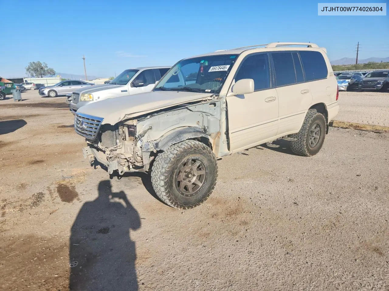 2007 Lexus Lx 470 VIN: JTJHT00W774026304 Lot: 56478446