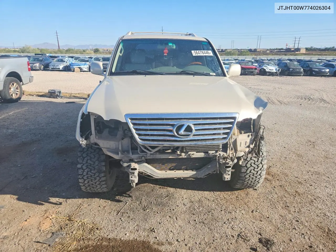 2007 Lexus Lx 470 VIN: JTJHT00W774026304 Lot: 56478446