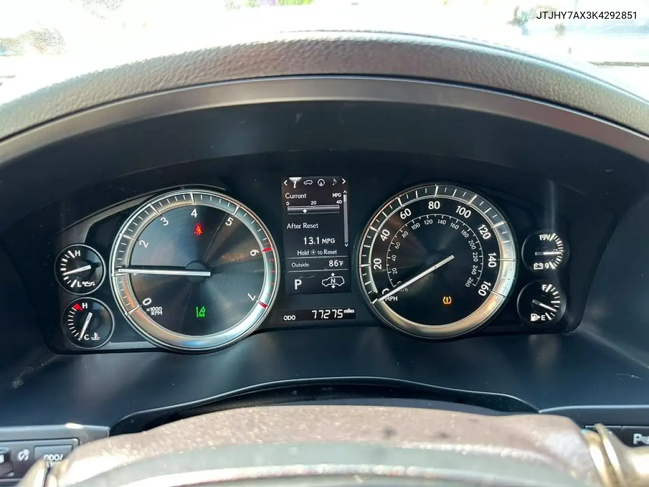 2019 Lexus Lx 570 VIN: JTJHY7AX3K4292851 Lot: 58267036