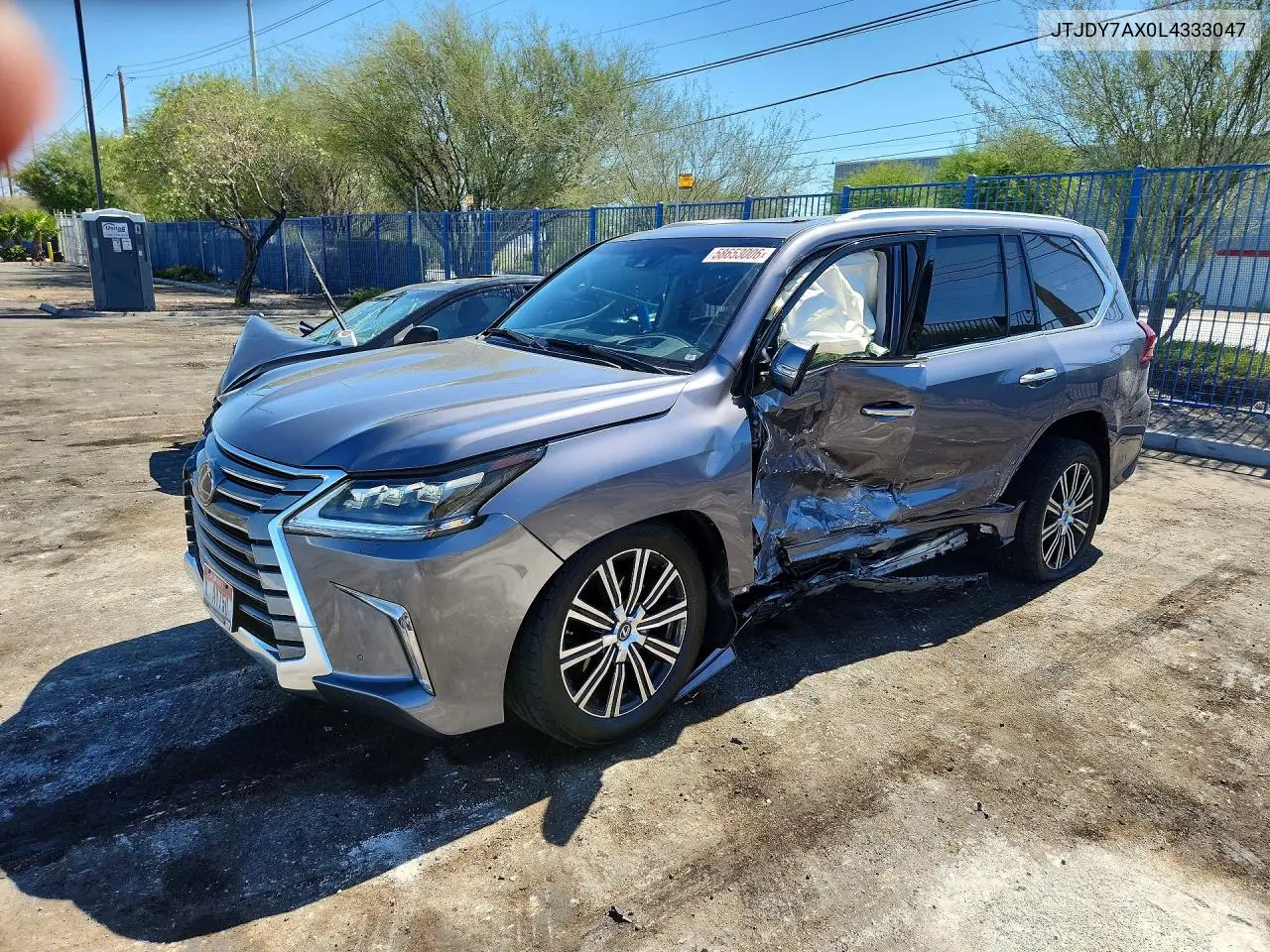 2020 Lexus Lx 570 VIN: JTJDY7AX0L4333047 Lot: 58653006