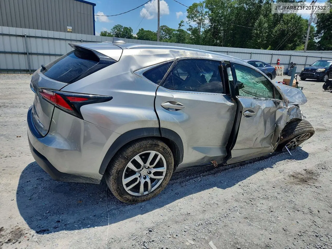 2015 Lexus Nx 200T VIN: JTJYARBZ3F2017532 Lot: 60205716
