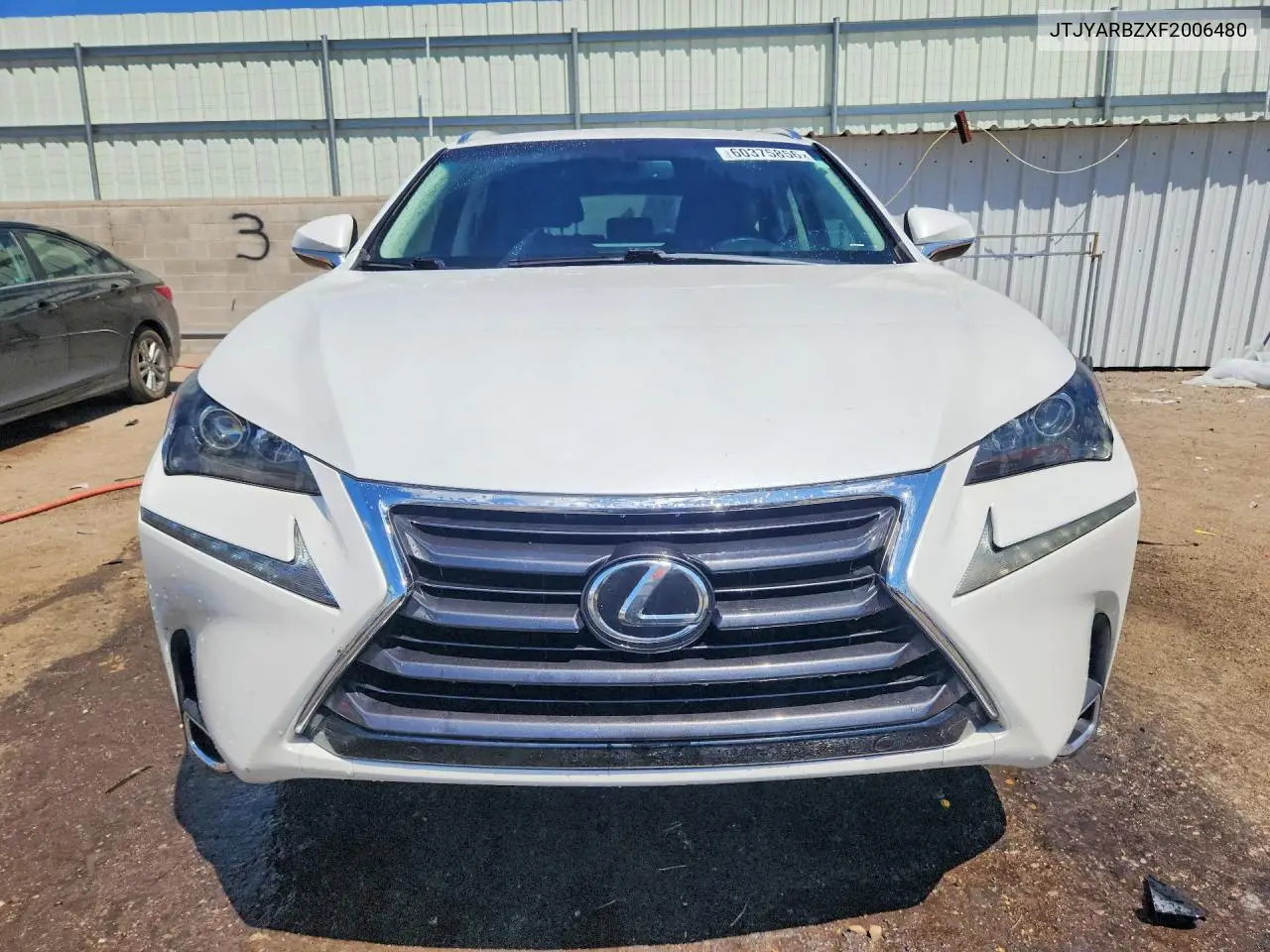 2015 Lexus Nx 200T VIN: JTJYARBZXF2006480 Lot: 60375856