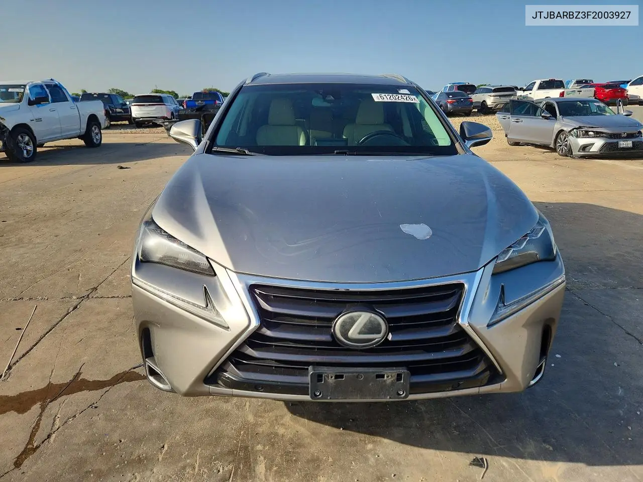 2015 Lexus Nx 200T VIN: JTJBARBZ3F2003927 Lot: 61202426
