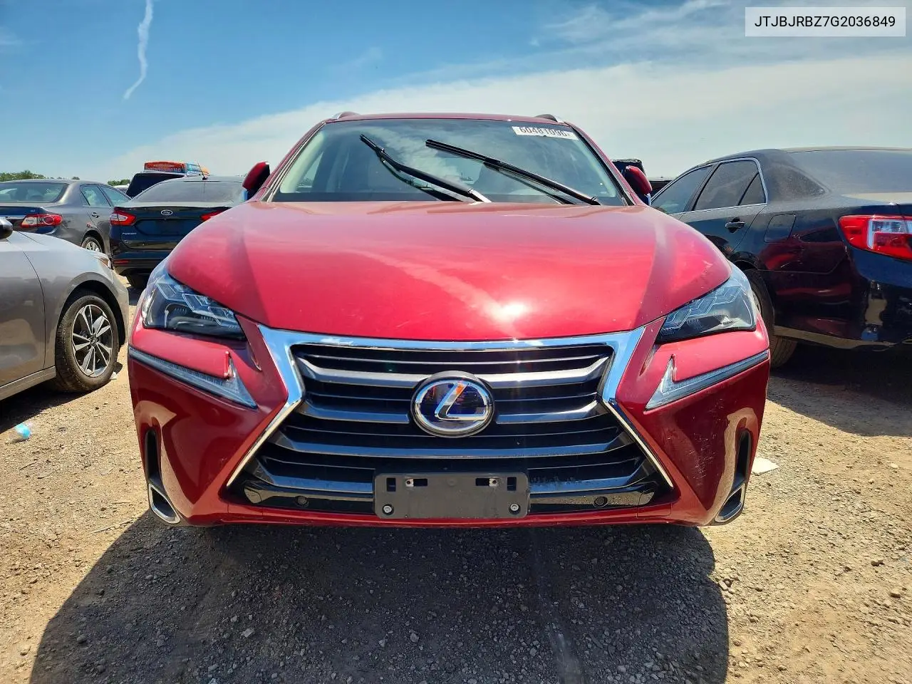2016 Lexus Nx 300H VIN: JTJBJRBZ7G2036849 Lot: 60481096