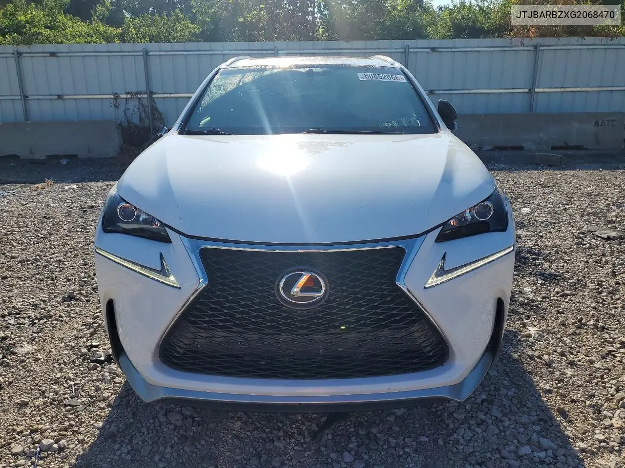 2016 Lexus Nx 200T F Sport VIN: JTJBARBZXG2068470 Lot: 60852666