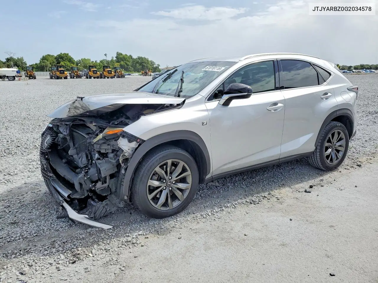 2016 Lexus Nx 200T F Sport VIN: JTJYARBZ0G2034578 Lot: 61018116