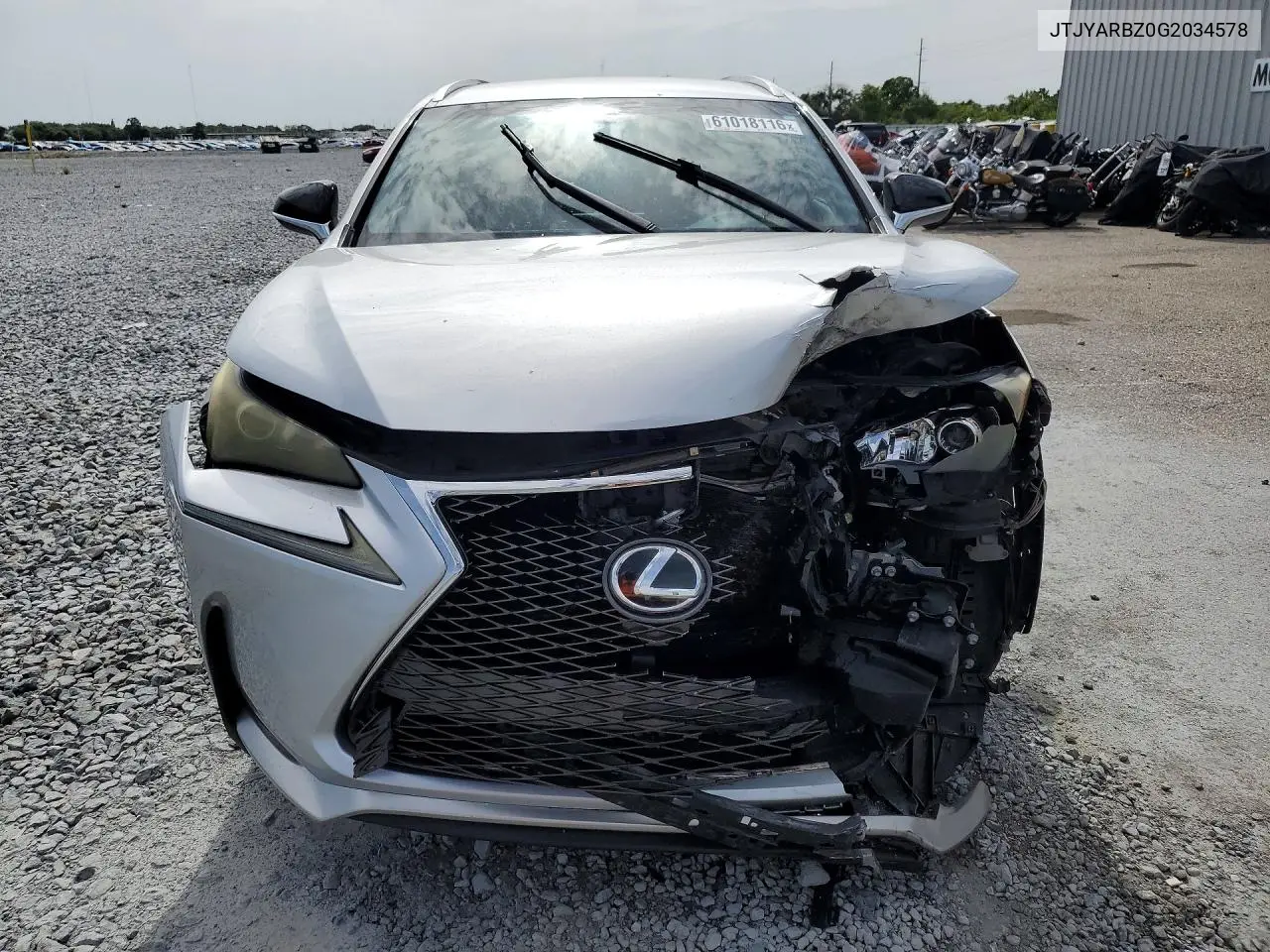 2016 Lexus Nx 200T F Sport VIN: JTJYARBZ0G2034578 Lot: 61018116