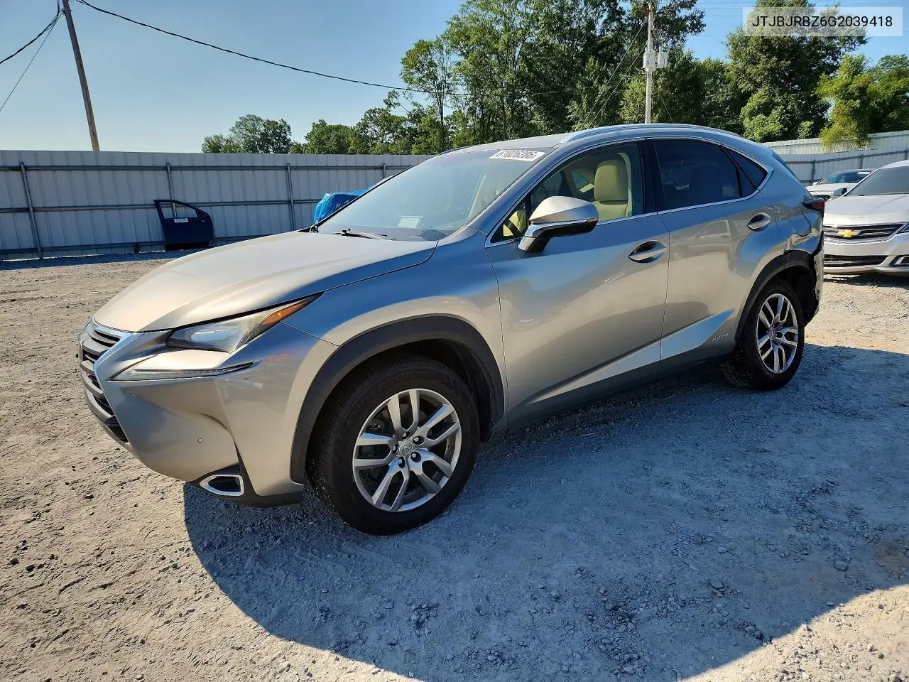2016 Lexus Nx 300H VIN: JTJBJRBZ6G2039418 Lot: 61026286