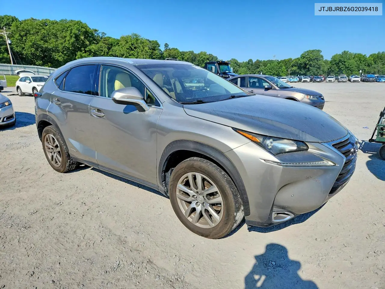 2016 Lexus Nx 300H VIN: JTJBJRBZ6G2039418 Lot: 61026286
