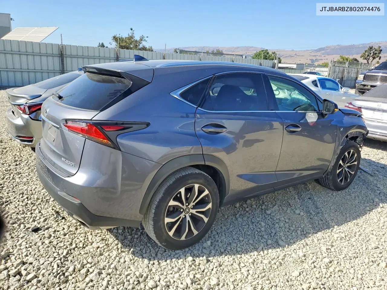 2016 Lexus Nx 200T F Sport VIN: JTJBARBZ8G2074476 Lot: 61810926