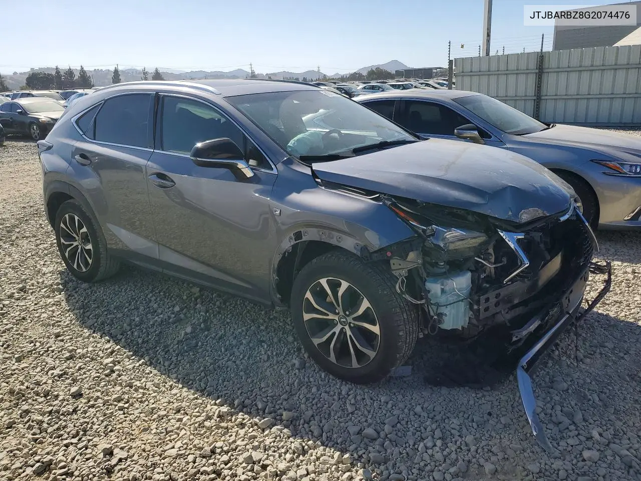 2016 Lexus Nx 200T F Sport VIN: JTJBARBZ8G2074476 Lot: 61810926