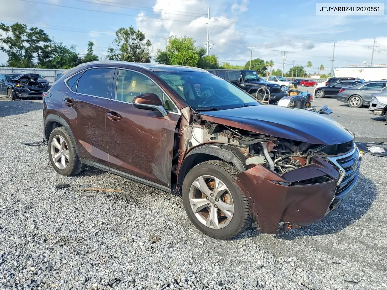 2017 Lexus Nx 200T Base VIN: JTJYARBZ4H2070551 Lot: 61615336