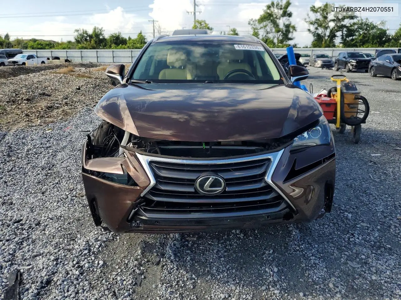 2017 Lexus Nx 200T Base VIN: JTJYARBZ4H2070551 Lot: 61615336