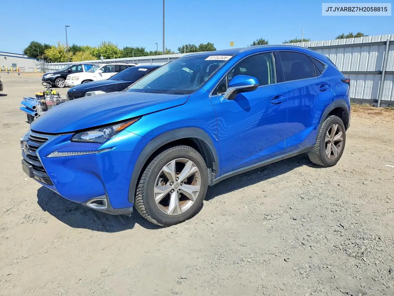 2017 Lexus Nx 200T Base VIN: JTJYARBZ7H2058815 Lot: 61752536