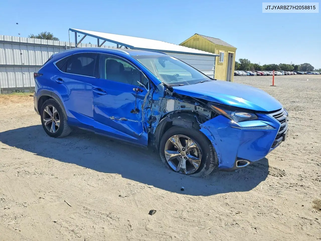 2017 Lexus Nx 200T Base VIN: JTJYARBZ7H2058815 Lot: 61752536