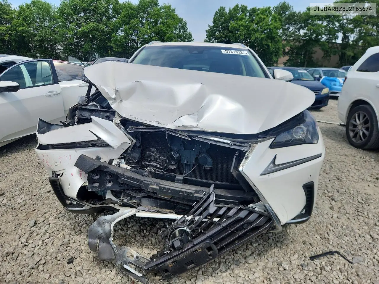 2018 Lexus Nx 300 Base VIN: JTJBARBZ8J2165674 Lot: 57313336
