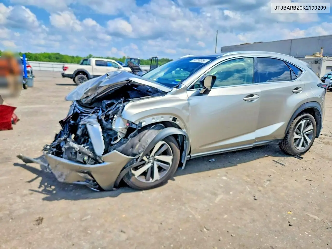 2019 Lexus Nx 300 Base VIN: JTJBARBZ0K2199299 Lot: 58710356