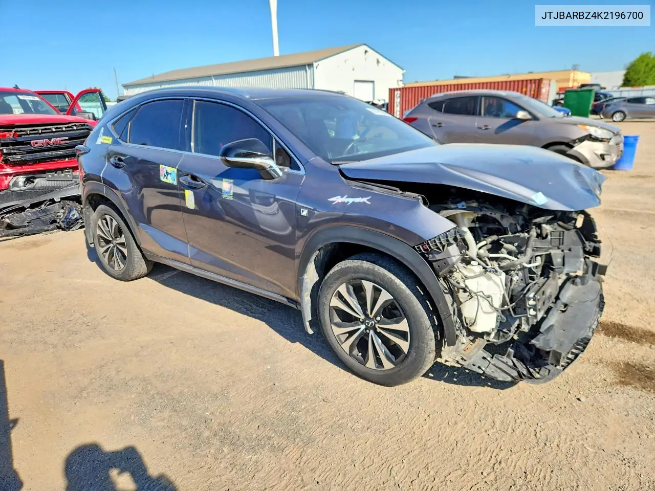 2019 Lexus Nx 300 Base VIN: JTJBARBZ4K2196700 Lot: 58799946