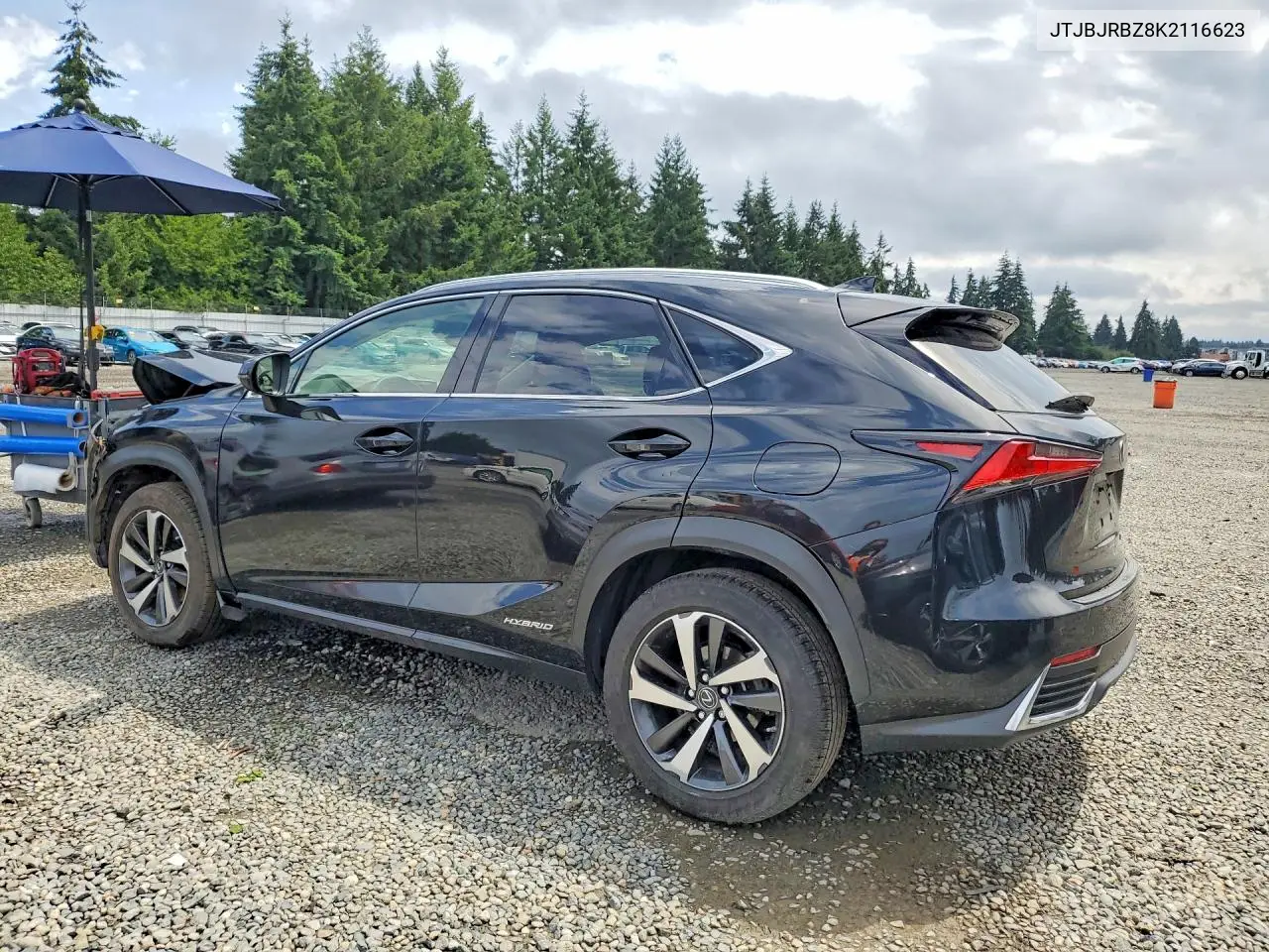 2019 Lexus Nx 300H VIN: JTJBJRBZ8K2116623 Lot: 61535786